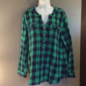 Old Navy plaid tunic top